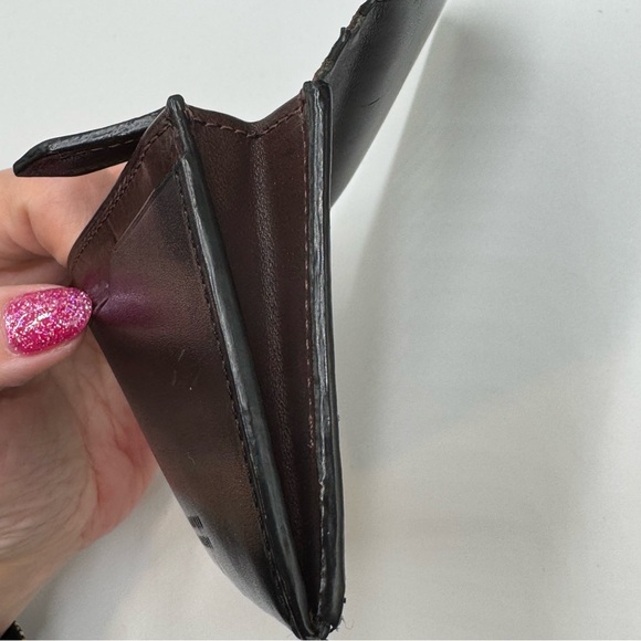 🇺🇸 Mackintosh Philosophy Black & Brown Leather Bifold Card Case & Coin Pouch - Picture 7 of 8